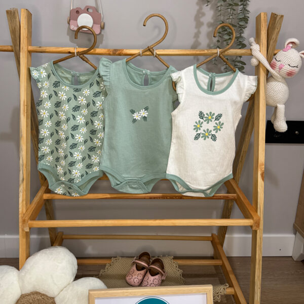 Üçlü Paket Kız Bebek Body Zıbın
