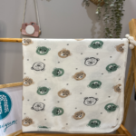 Çift Kat 80*90 cm Bebek Battaniye Yeşil